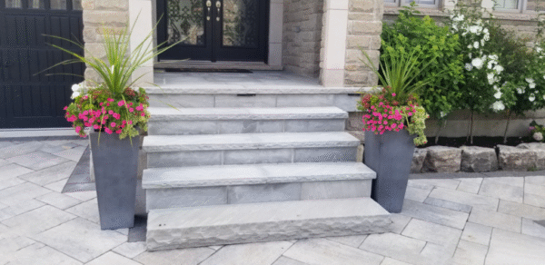 Kandla Grey Sandstone 50mm Rockface - Steps & Wall Coping