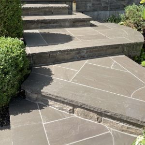 Raj Green Sandstone 50mm Rockface - Steps & Wall Coping