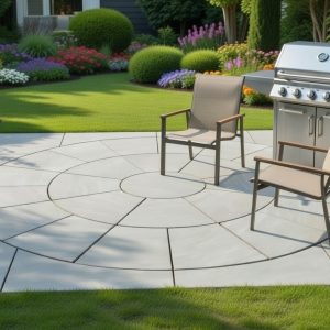 Porcelain Circle 2.70m With Sq Kit – Petra Kandla Grey